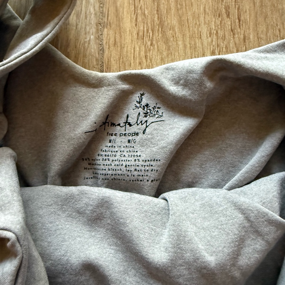 Free People Clean Lines grey Bodysuit medium/large - Picture 2 of 6